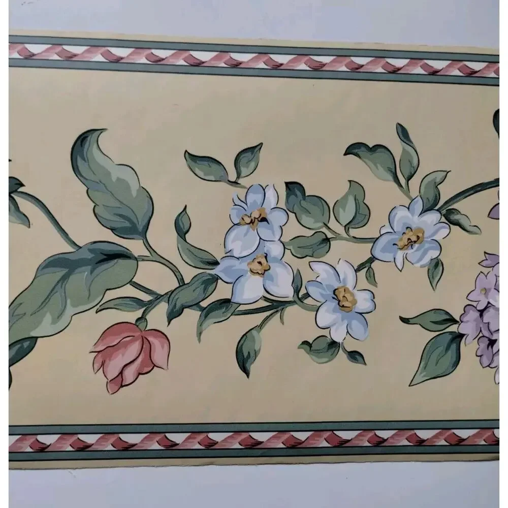 Williston Gardens Pre-pasted Decorative Wall Border - Flowers - 5 yds